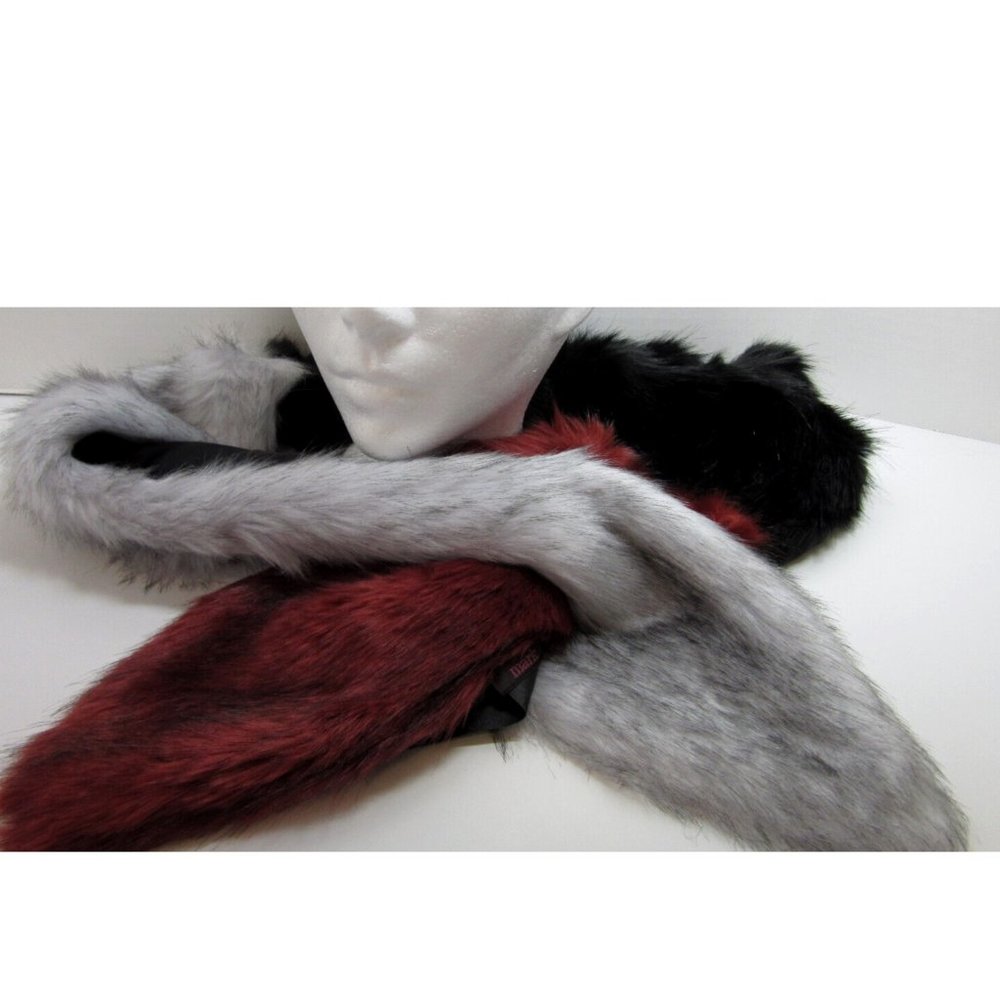 Faux Fur Scarf 60"x5" Mark Glam All Around Stole Winter Chic Formal 3 Color